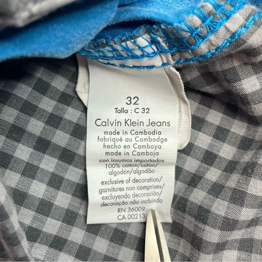 Calvin Klein Men's Denim Shorts Pockets Summer Blue Size 32